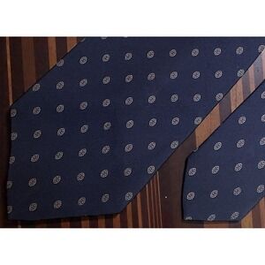 Vintage Christian Dior Abstract High End Classy Business Men Tie Navy Red 58x3.2